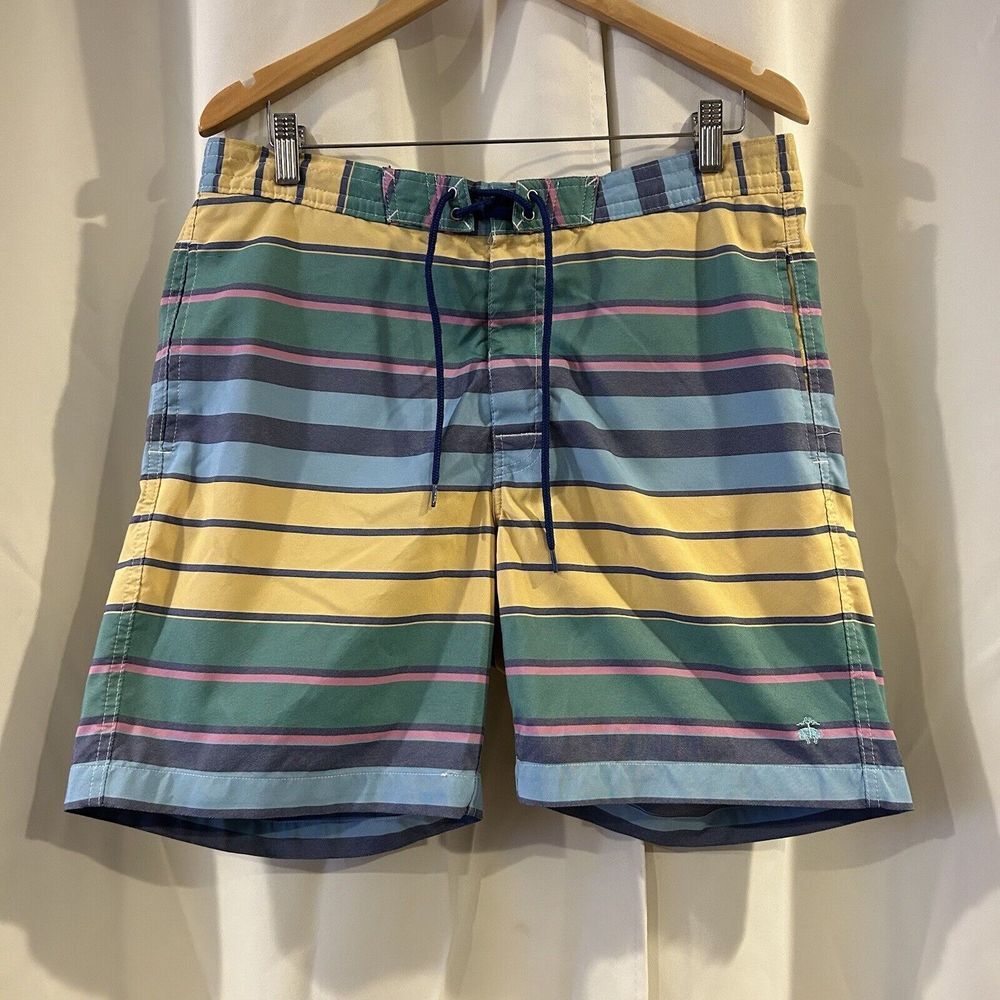 BROOKS BROTHERS SWIM TRUNKS SHORTS STRIPED Men's Size Medium